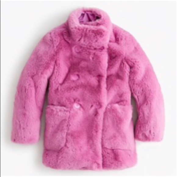 Crewcuts Other - •Crewcuts• Violet/Orchid Faux Fur Peacoat